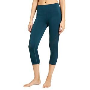 Athleta Mesh Around Seamless Capri Leggings Activewear Athleisure Small Blue